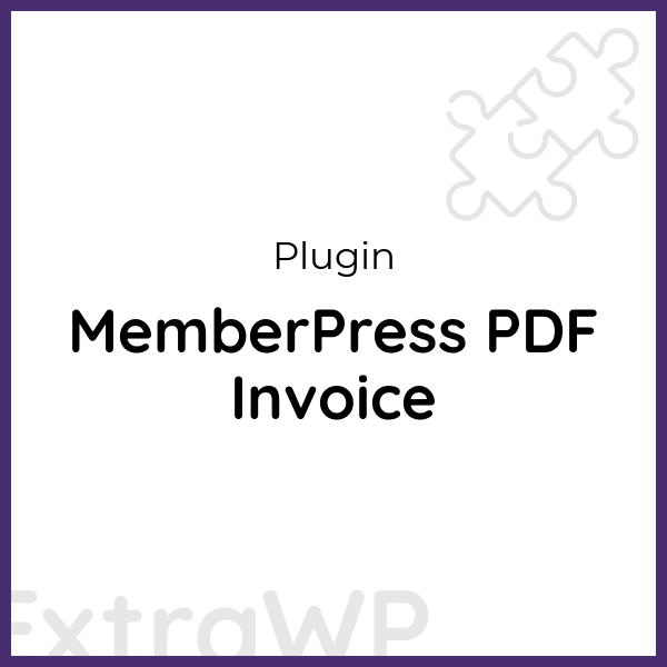 MemberPress PDF Invoice