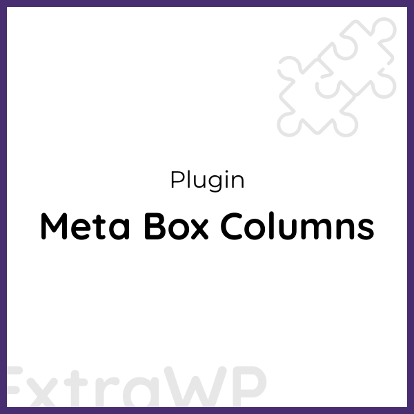 Meta Box Columns