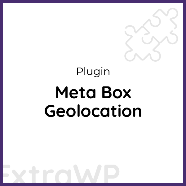 Meta Box Geolocation