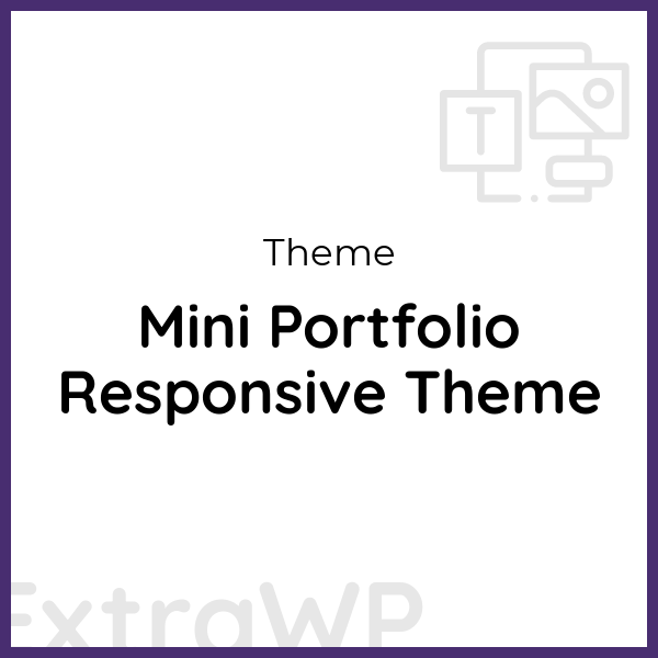 Mini Portfolio Responsive Theme