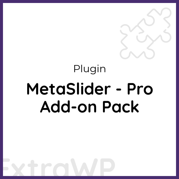 MetaSlider - Pro Add-on Pack