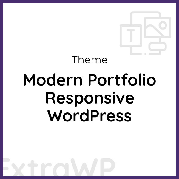 Modern Portfolio Responsive WordPress