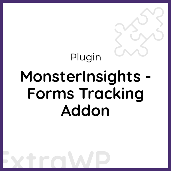 MonsterInsights - Forms Tracking Addon