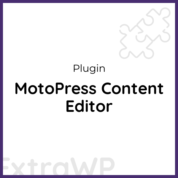 MotoPress Content Editor