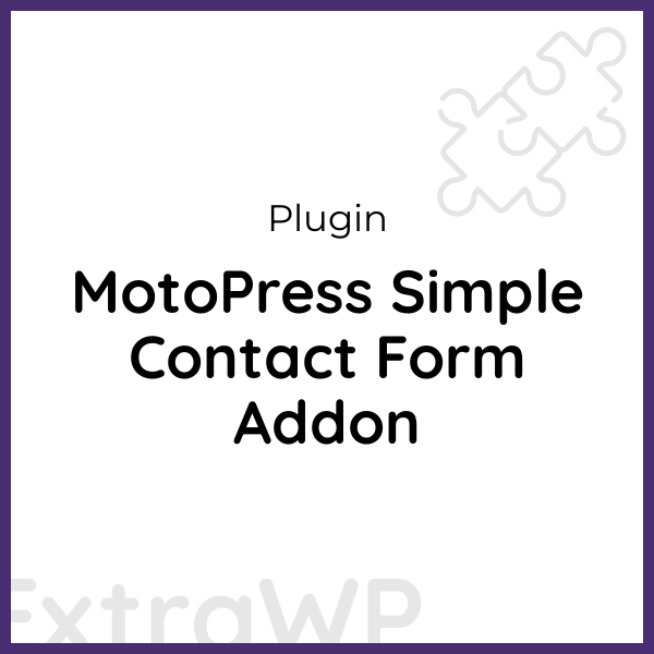 MotoPress Simple Contact Form Addon