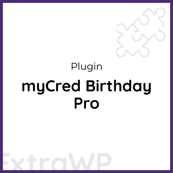 myCred Birthday Pro