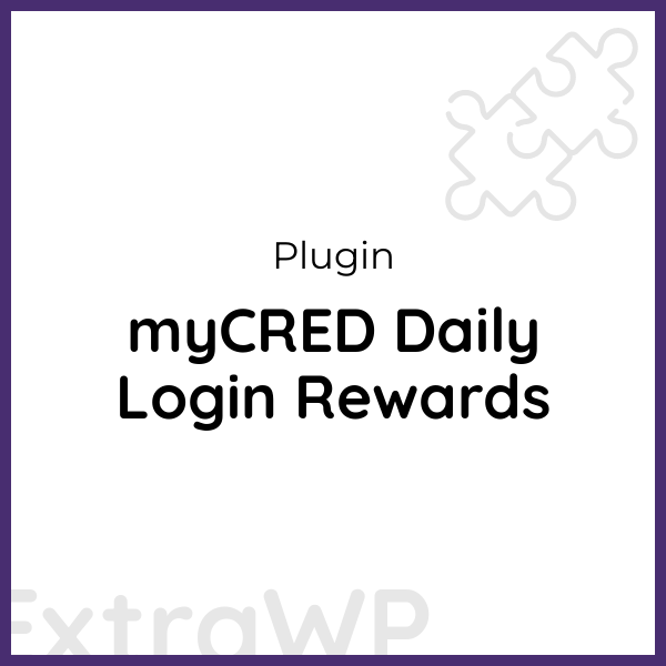 myCRED Daily Login Rewards