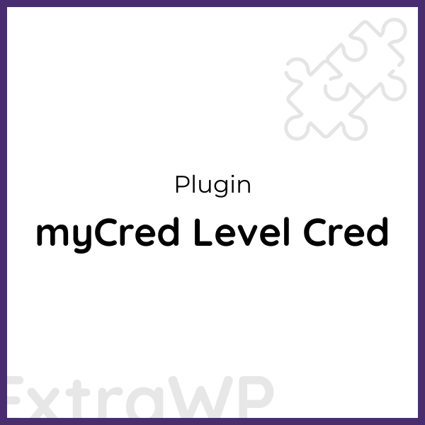 myCred Level Cred