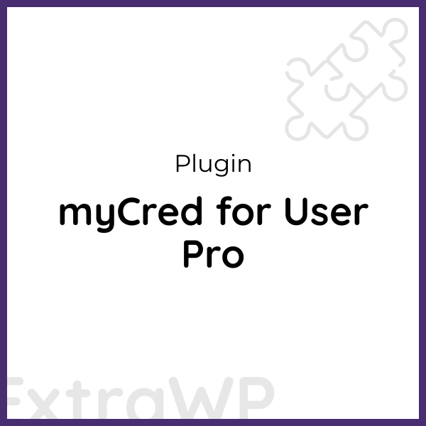 myCred for User Pro