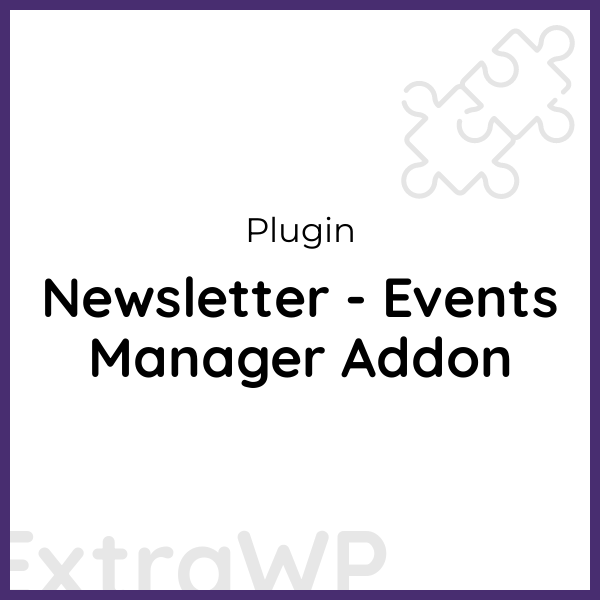 Newsletter - Events Manager Addon