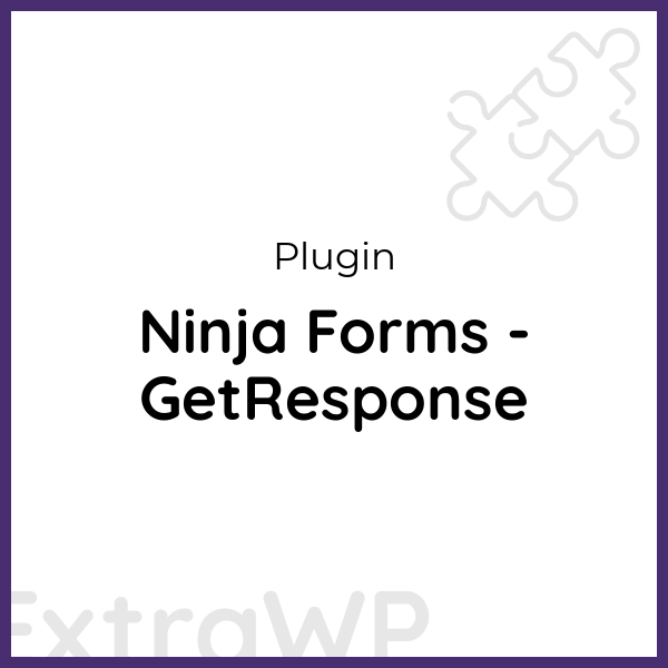 Ninja Forms - GetResponse