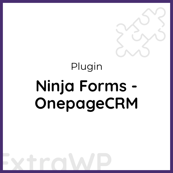 Ninja Forms - OnepageCRM