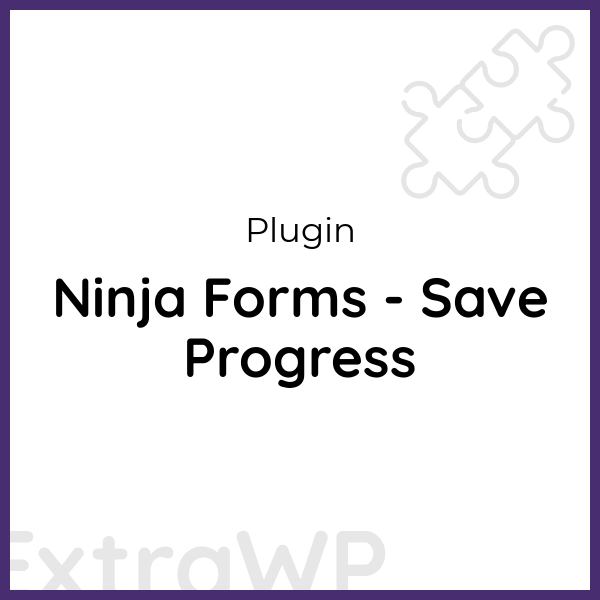 Ninja Forms - Save Progress