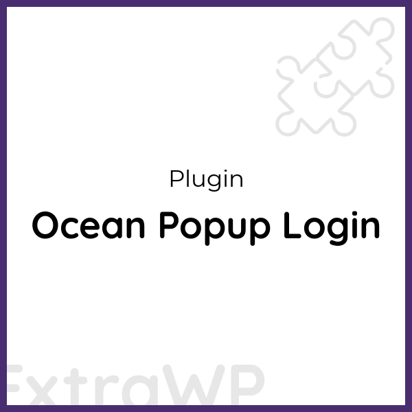 Ocean Popup Login