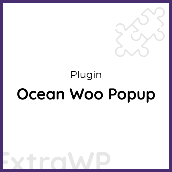 Ocean Woo Popup