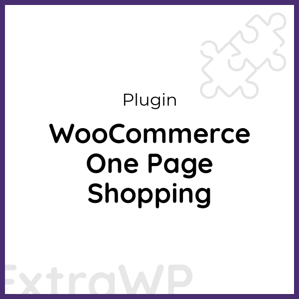 WooCommerce One Page Shopping