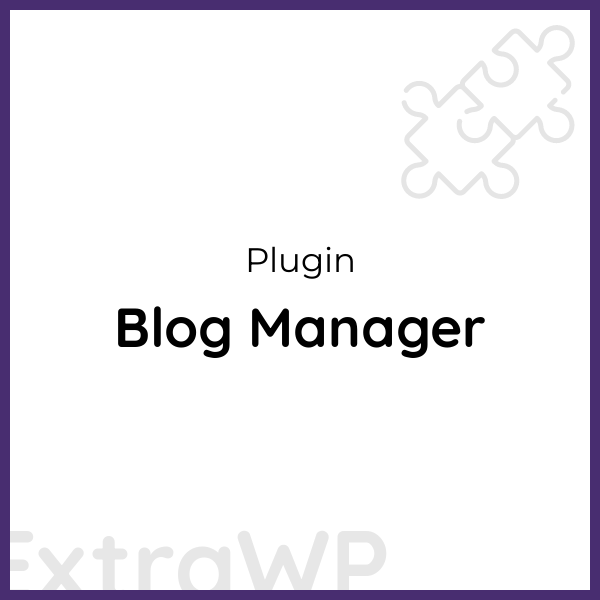 Blog Manager