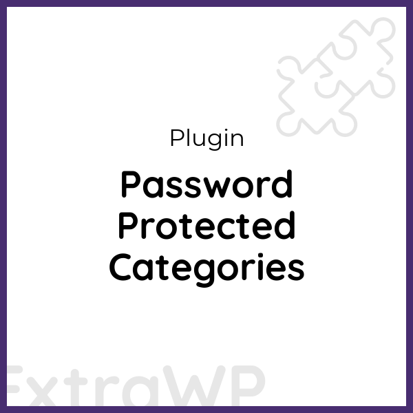 Password Protected Categories