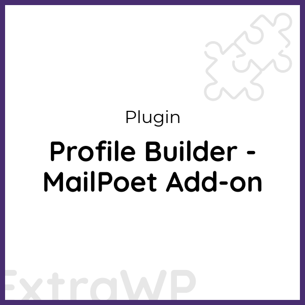 Profile Builder - MailPoet Add-on