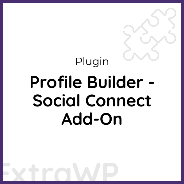 Profile Builder - Social Connect Add-On