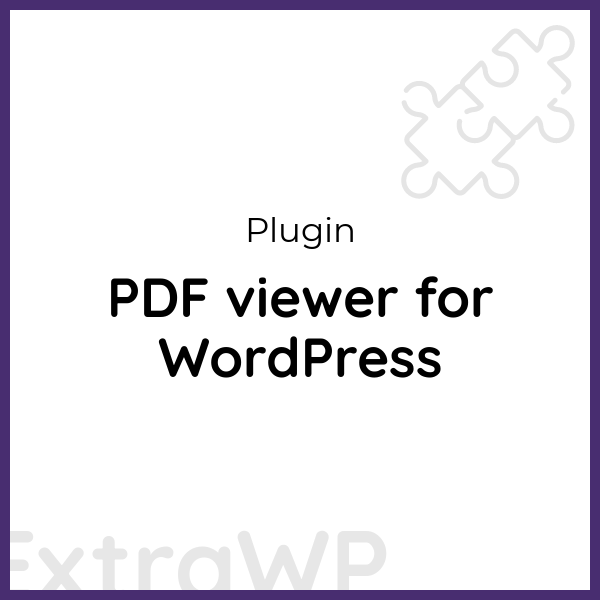 PDF viewer for WordPress