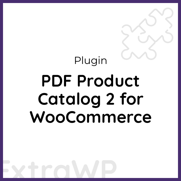 PDF Product Catalog 2 for WooCommerce