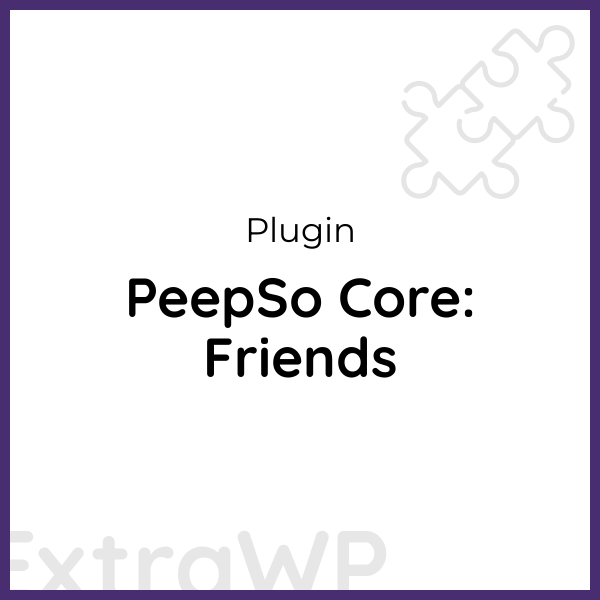 PeepSo Core: Friends