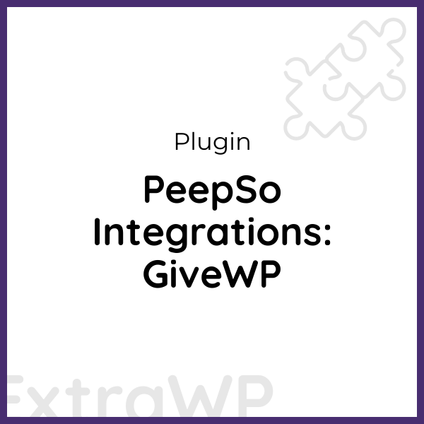 PeepSo Integrations: GiveWP