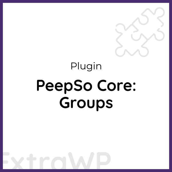 PeepSo Core: Groups