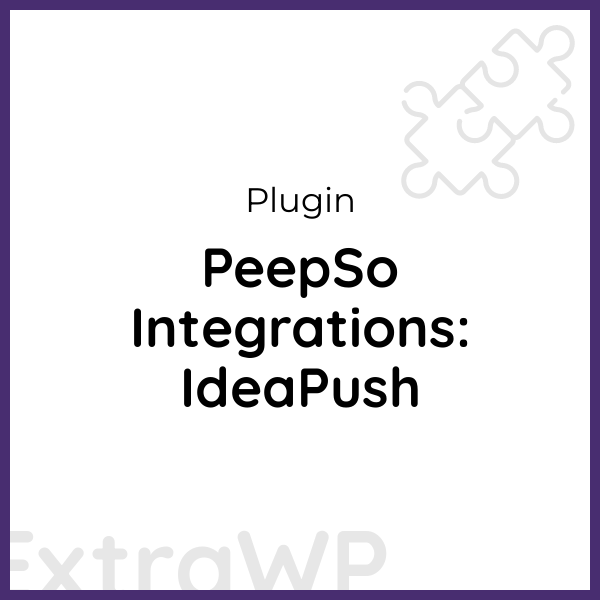 PeepSo Integrations: IdeaPush