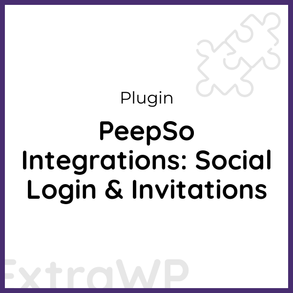 PeepSo Integrations: Social Login & Invitations