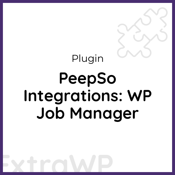 PeepSo Integrations: WP Job Manager