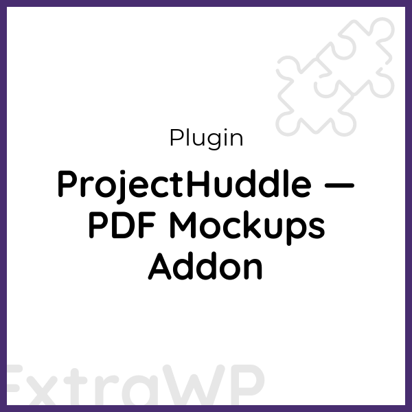 ProjectHuddle — PDF Mockups Addon