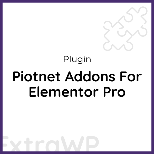 Piotnet Addons For Elementor Pro