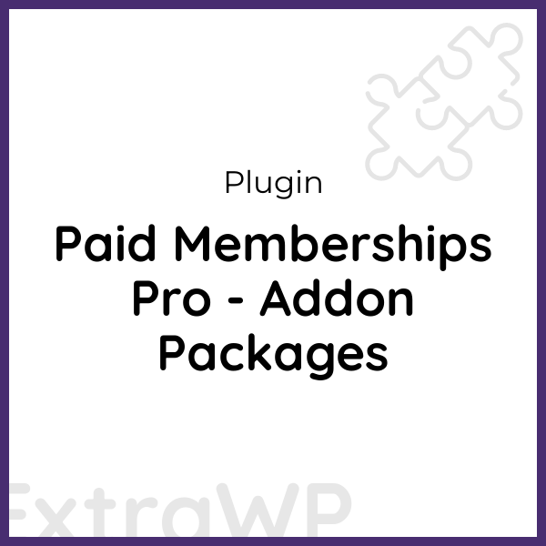 Paid Memberships Pro - Addon Packages