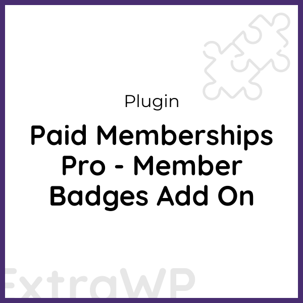 Paid Memberships Pro - Member Badges Add On