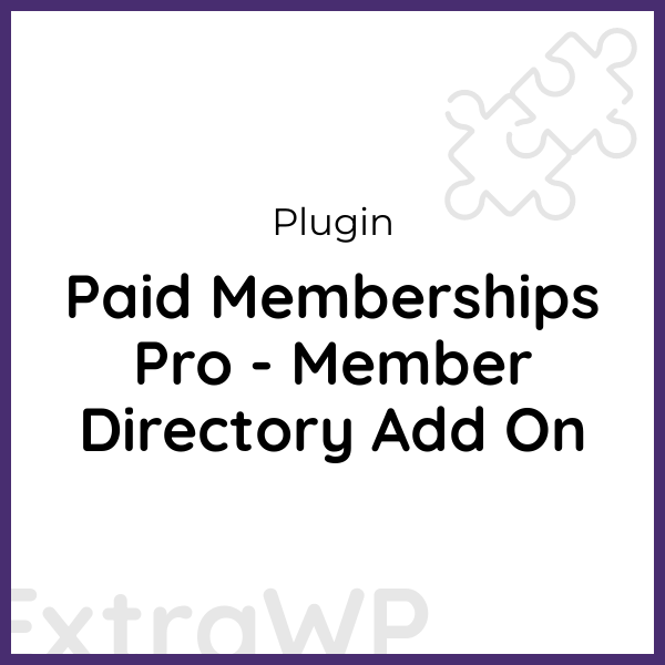 Paid Memberships Pro - Member Directory Add On