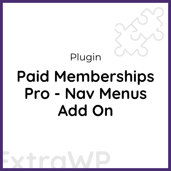 Paid Memberships Pro - Nav Menus Add On