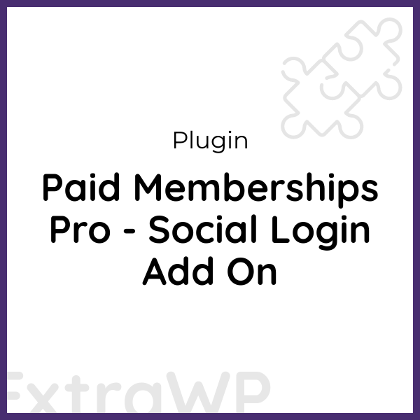 Paid Memberships Pro - Social Login Add On