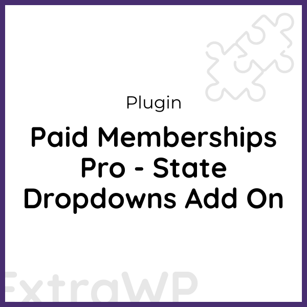 Paid Memberships Pro - State Dropdowns Add On