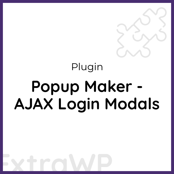 Popup Maker - AJAX Login Modals