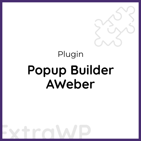 Popup Builder AWeber