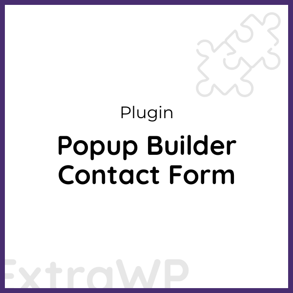 Popup Builder Contact Form