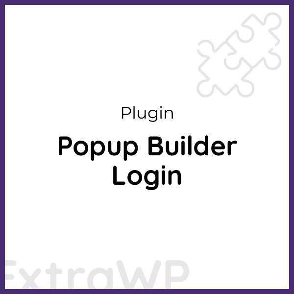 Popup Builder Login