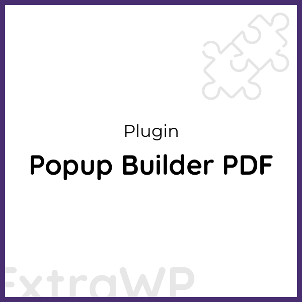 Popup Builder PDF