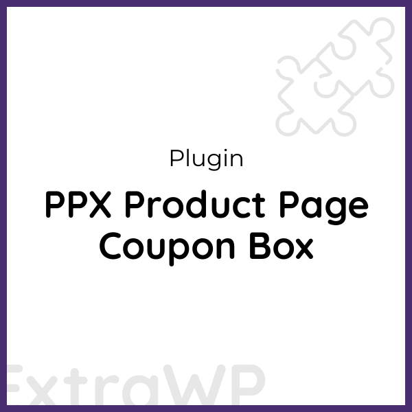 PPX Product Page Coupon Box