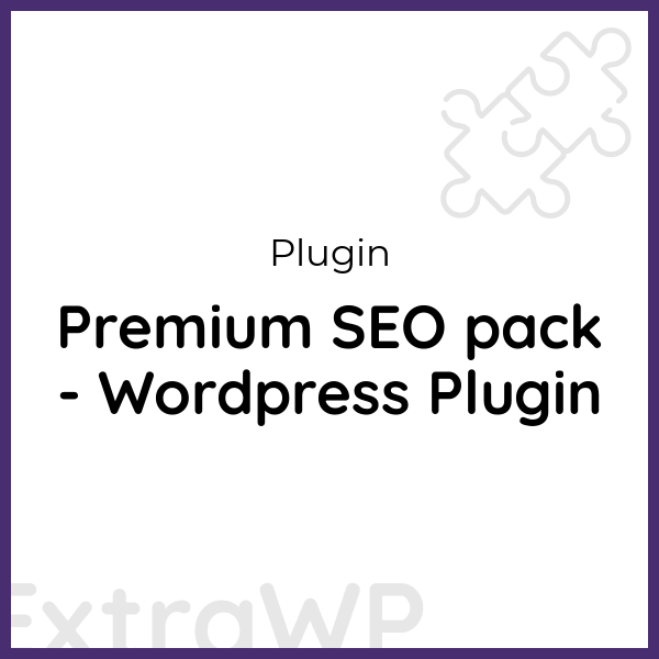 Premium SEO pack - Wordpress Plugin
