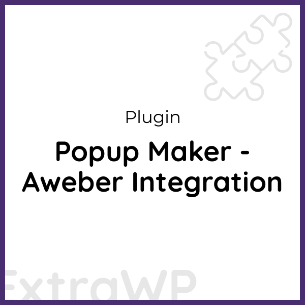 Popup Maker - Aweber Integration