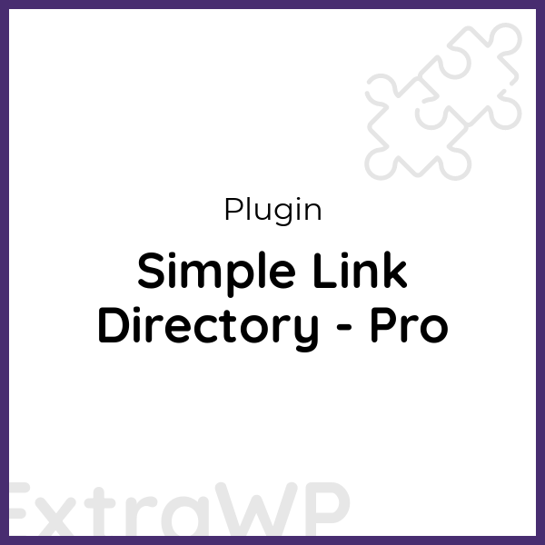 Simple Link Directory - Pro