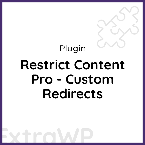 Restrict Content Pro - Custom Redirects